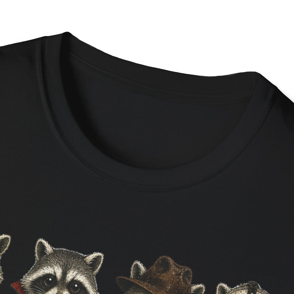 Unisex Softstyle T-Shirt, raccoon halloween