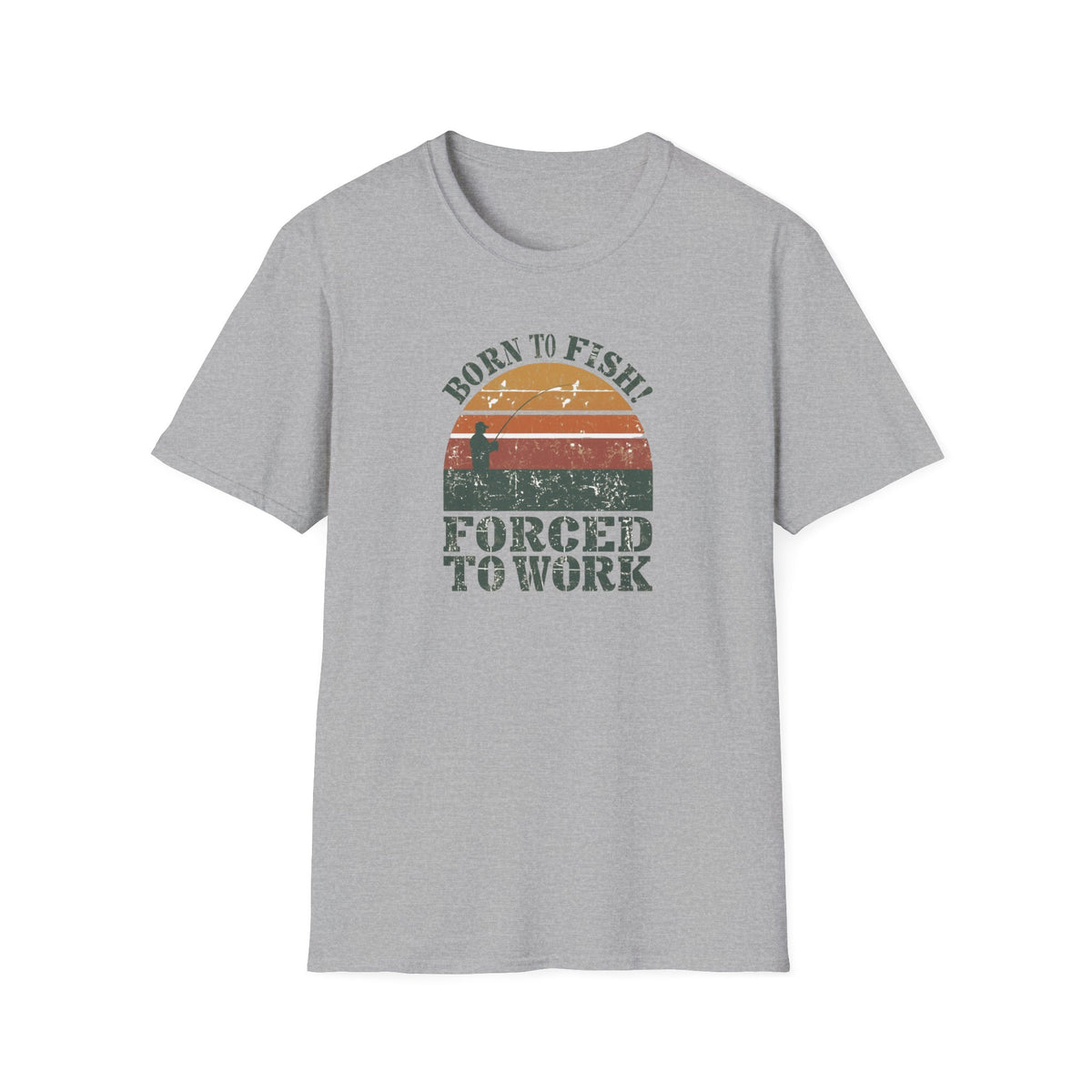 Unisex Softstyle T-Shirt, born to fish