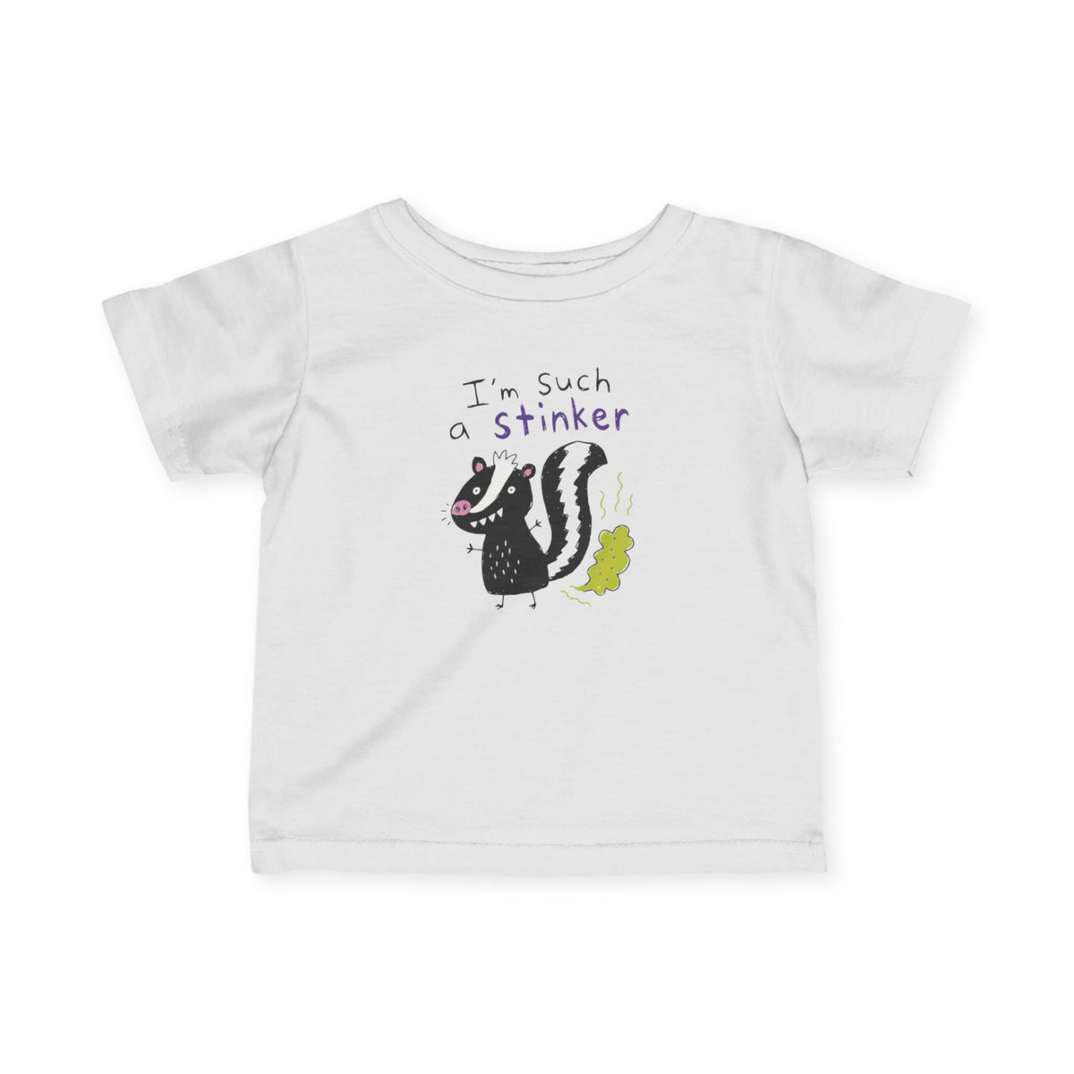 Infant Fine Jersey Tee, stinker funny pun t-shirt