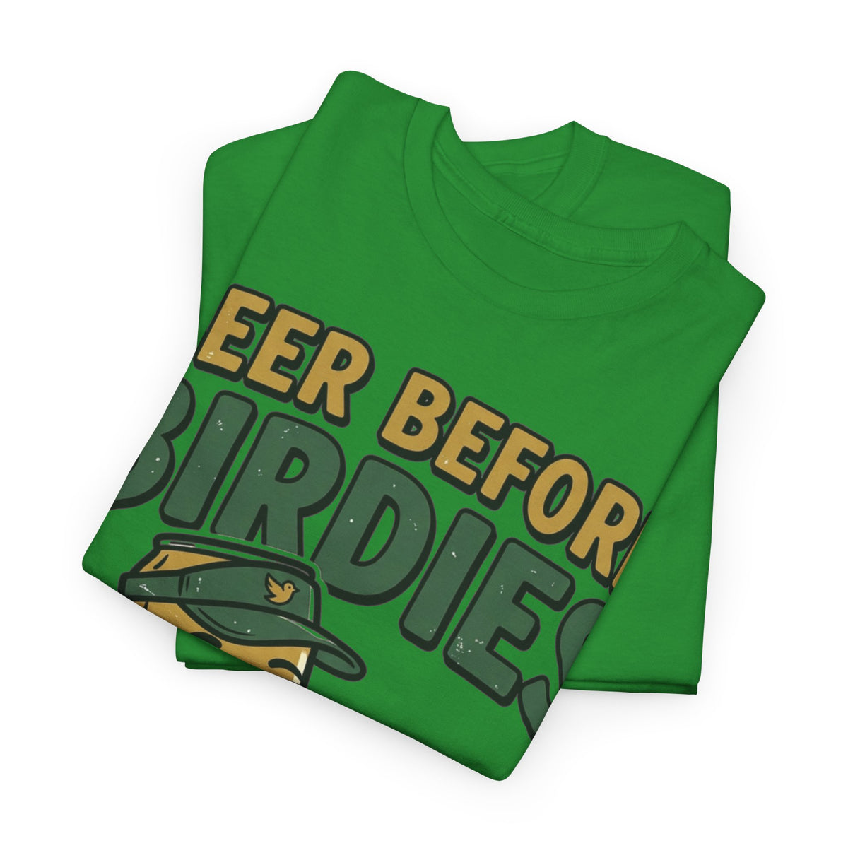 Unisex Heavy Cotton Tee, Beer Before Birdies Shirt, Funny Golfing T-Shirt, Beer Lover Gift for Golfers