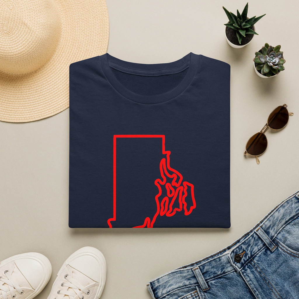 Unisex Softstyle T-Shirt, map of Rhode Island