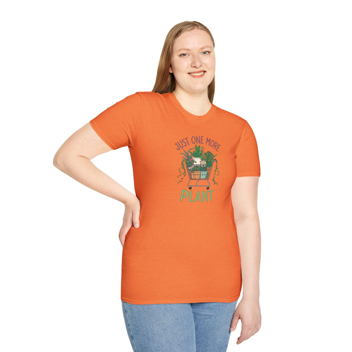 Unisex Softstyle T-Shirt, Just One More Plant Shirt, Plant Addiction Tee, Funny Garden Shirt, Plant Mom Gift, Spring Plant Lover T-Shirt