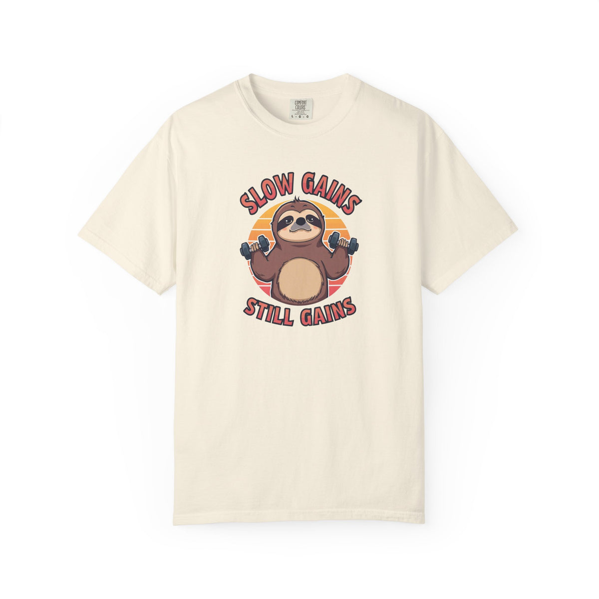 Unisex Garment-Dyed T-shirt, sloth workout