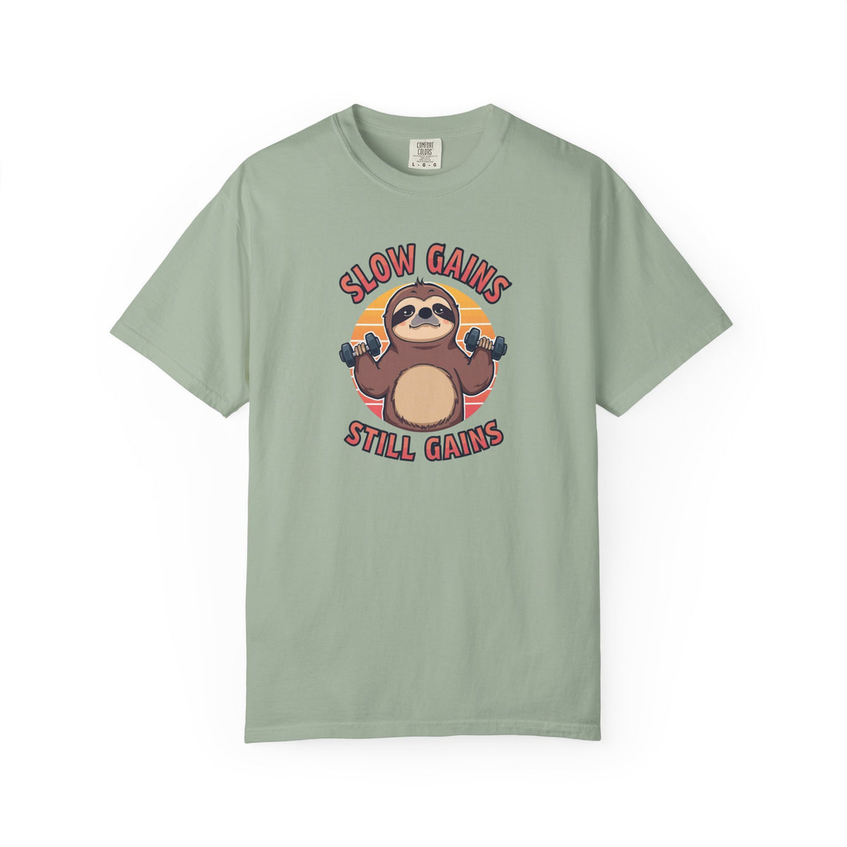 Unisex Garment-Dyed T-shirt, sloth workout
