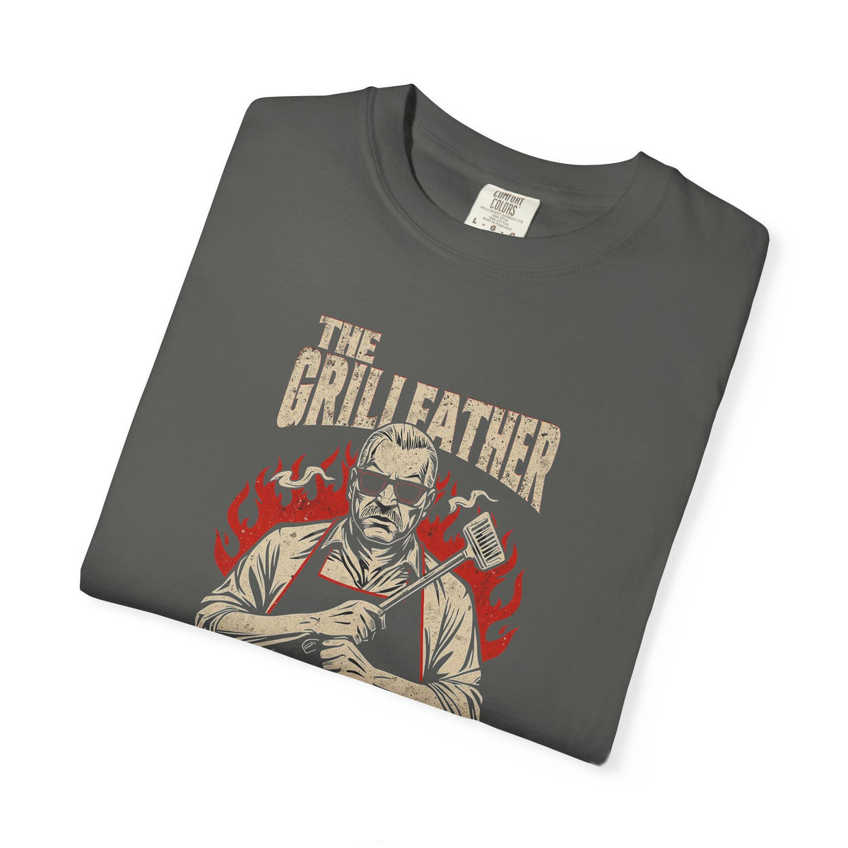 Unisex Garment-Dyed T-shirt,The Grillfather Funny BBQ Dad Shirt, Father’s Day Gift For Dad, Grill Master BBQ Shirt