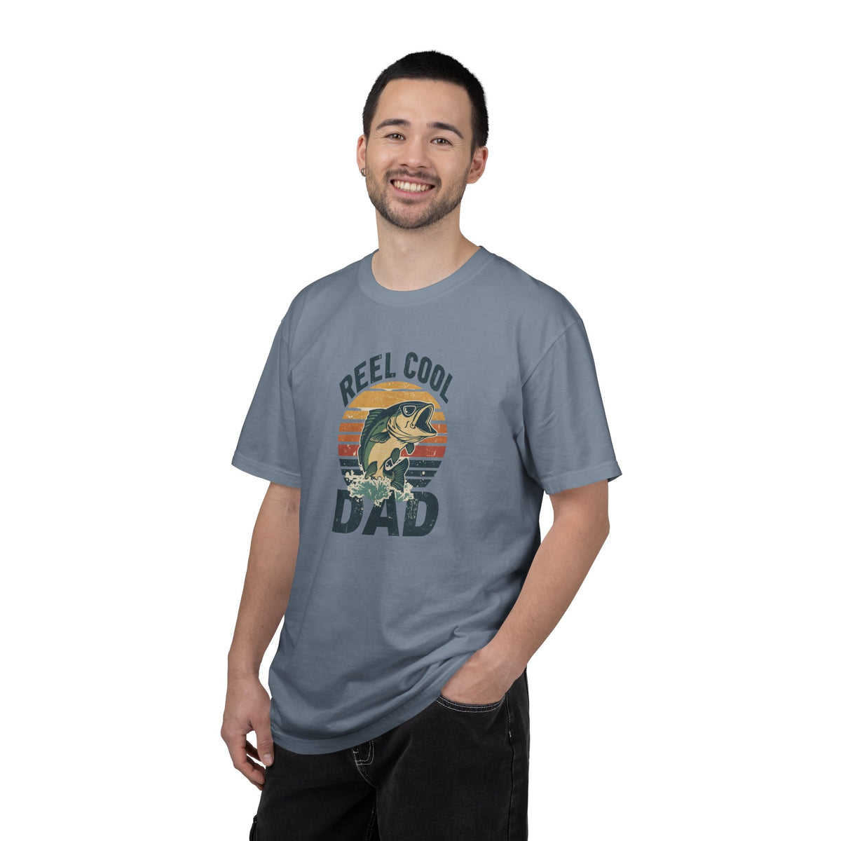 Unisex Garment-Dyed T-shirt,Reel Cool Dad Fishing Shirt, Funny Fishing Dad Shirt, Father’s Day Fishing Gift
