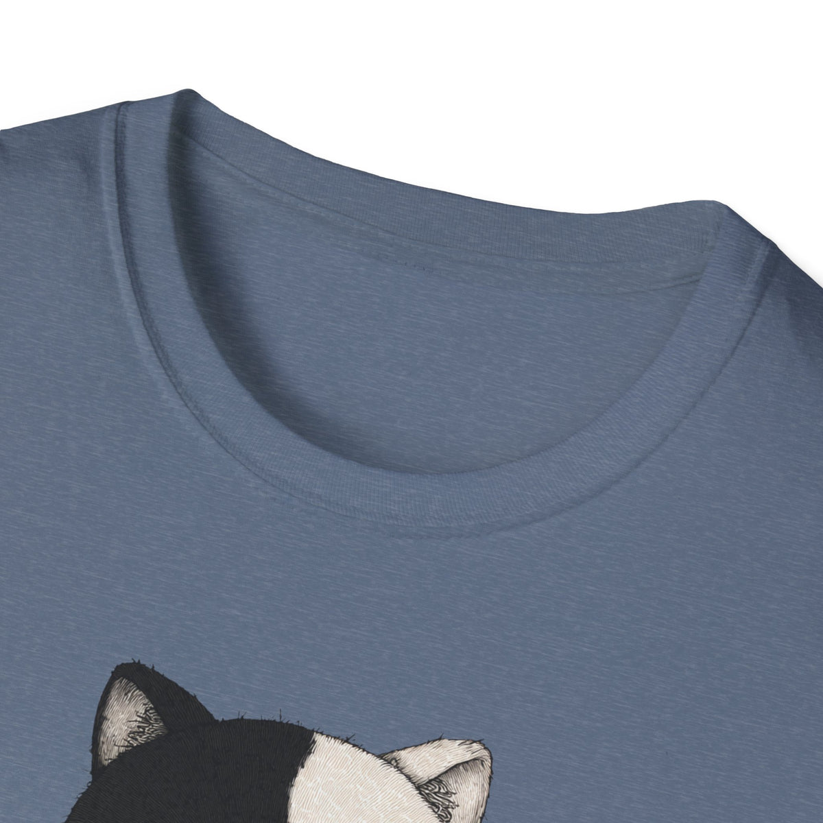 Unisex Softstyle T-Shirt, Cat eating Ramen