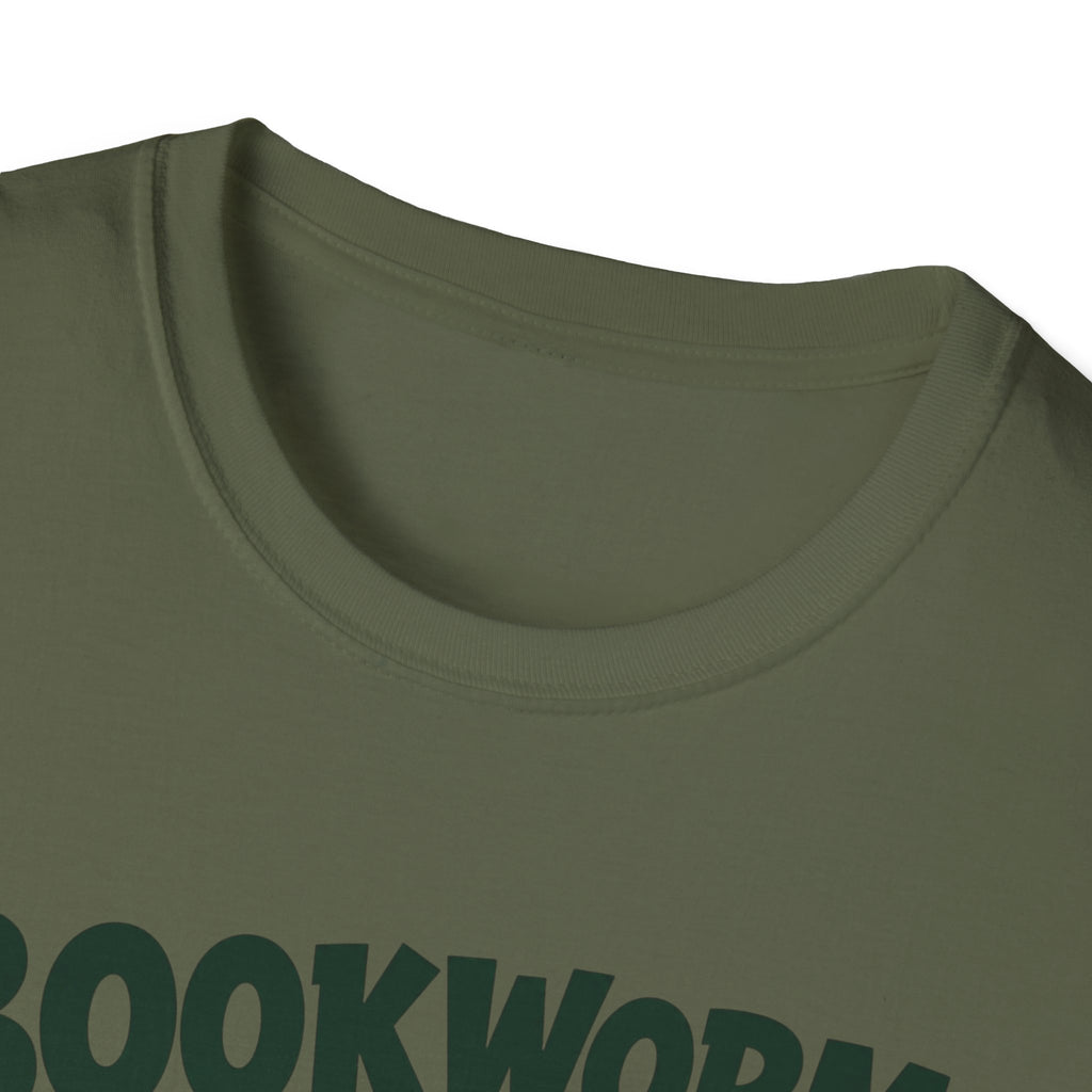 Unisex Softstyle T-Shirt, Bookworm by Day Football Fan by Sunday Shirt, Funny Reader Gift, Football Season Tee