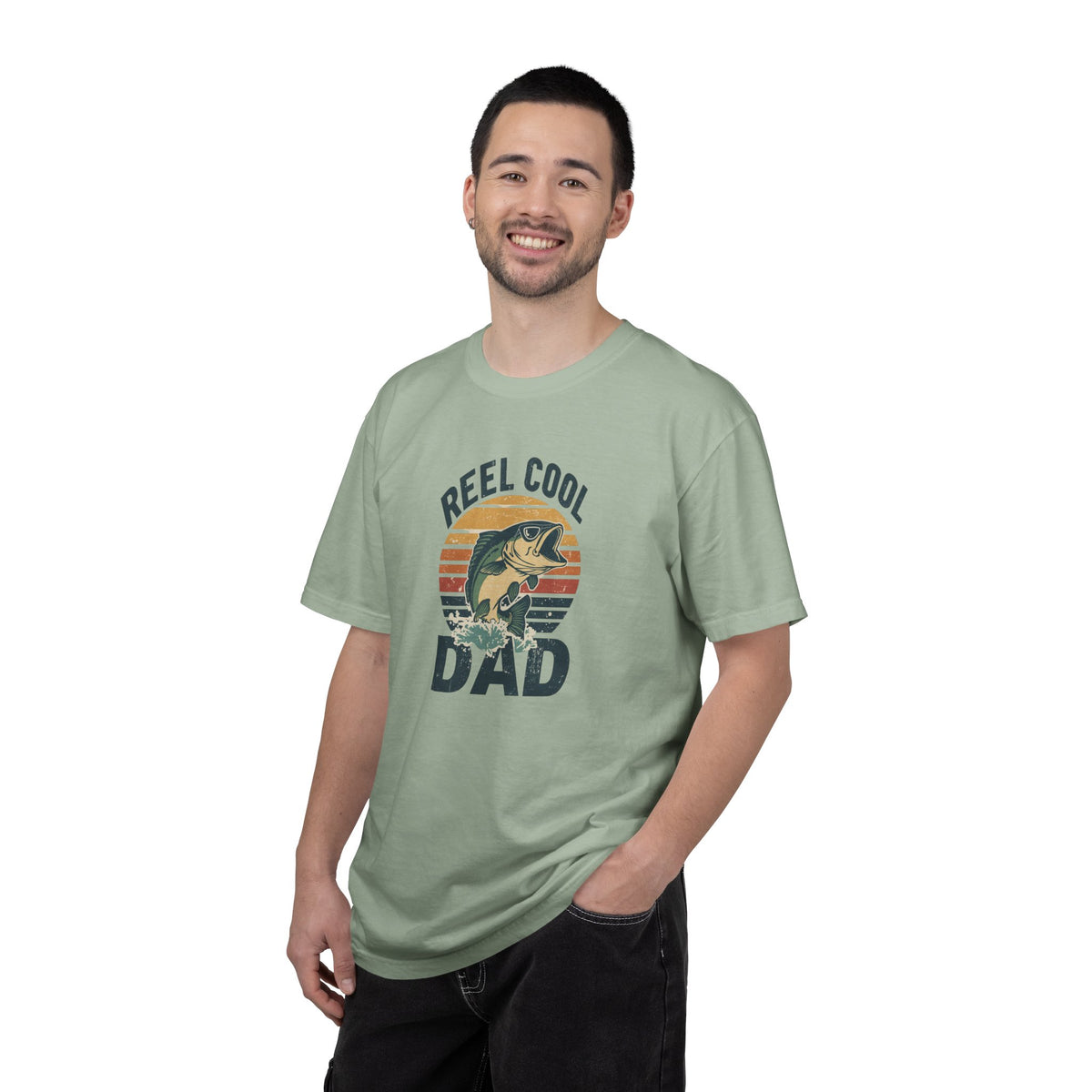 Unisex Garment-Dyed T-shirt,Reel Cool Dad Fishing Shirt, Funny Fishing Dad Shirt, Father’s Day Fishing Gift