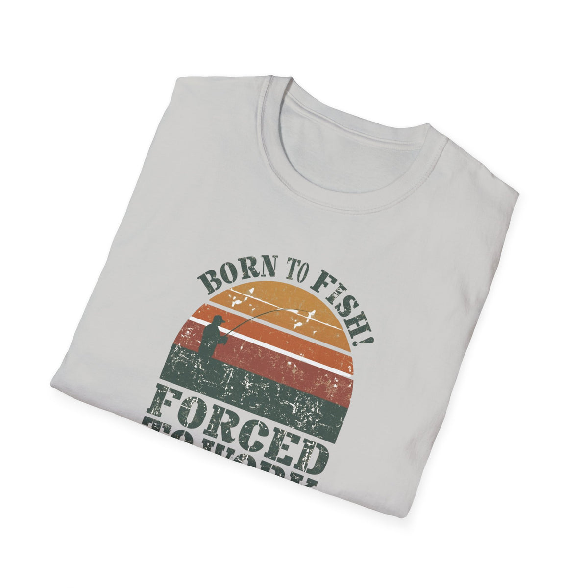 Unisex Softstyle T-Shirt, born to fish