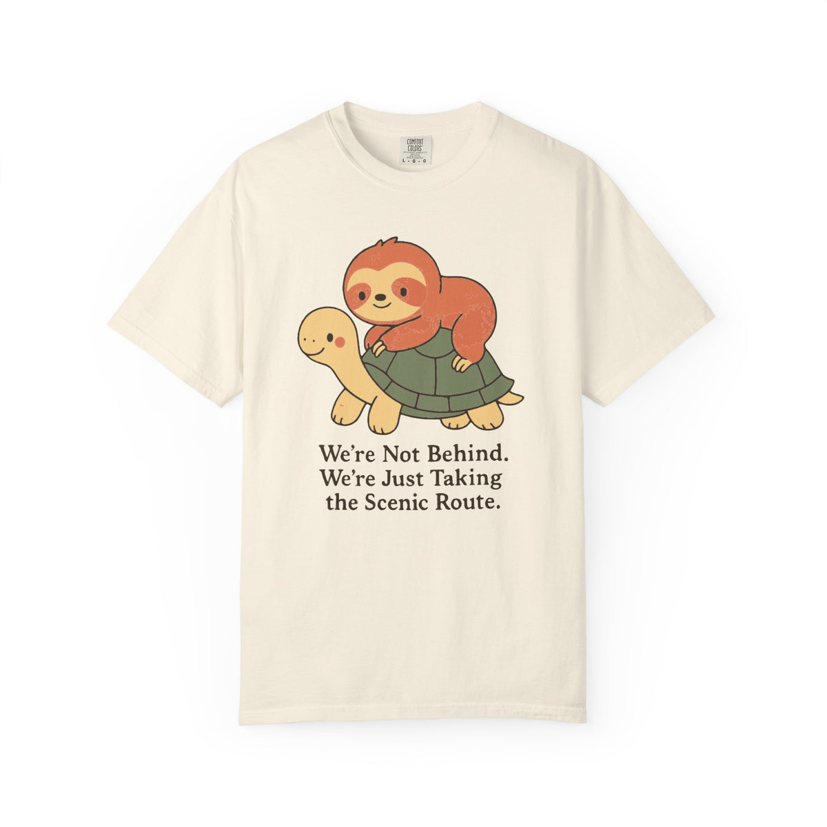 Unisex Garment-Dyed T-shirt, sloth and turtle