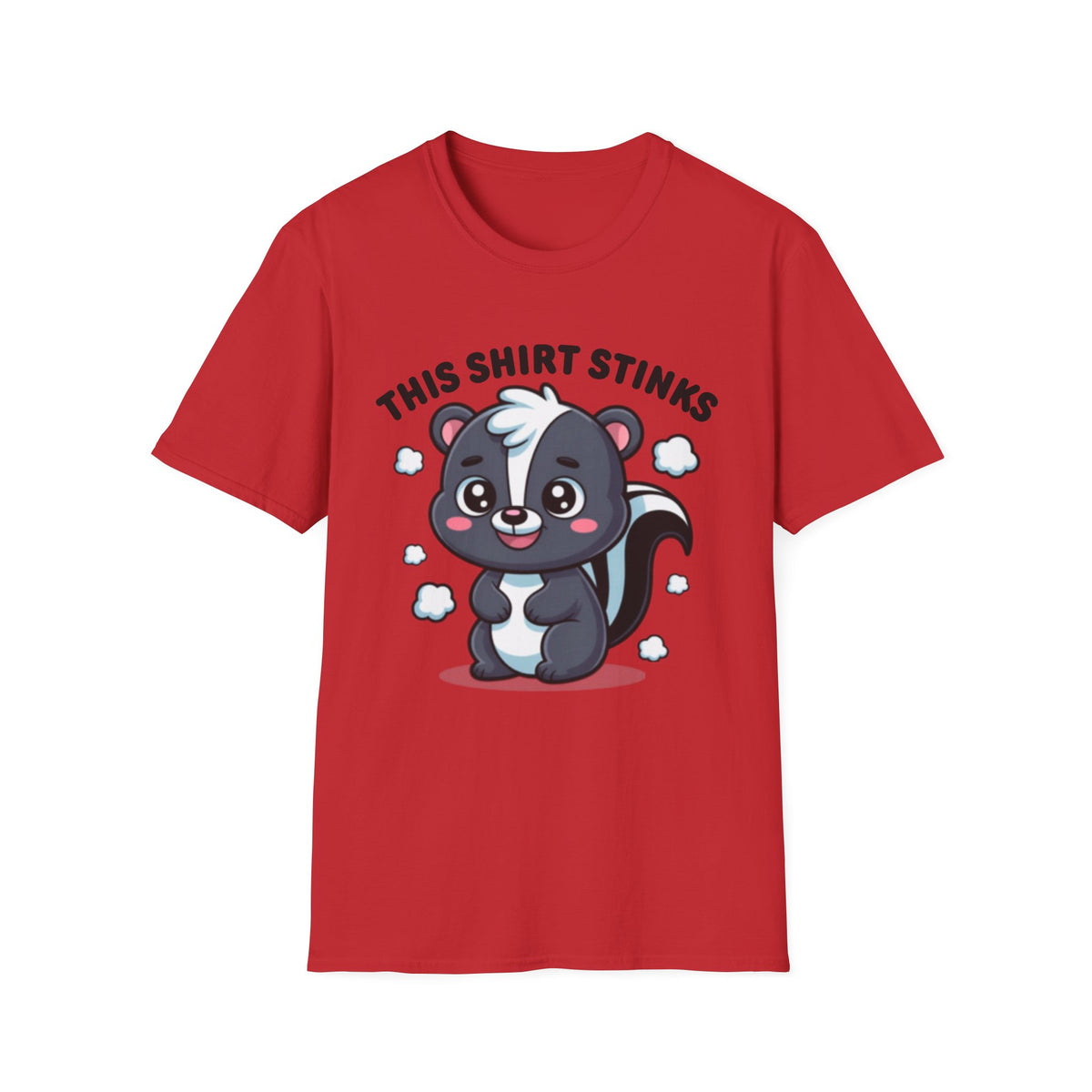 Unisex Softstyle T-Shirt, skunk shirt this shirt stinks