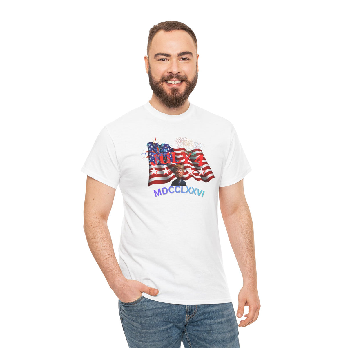 Unisex Heavy Cotton Tee, July 4 1776