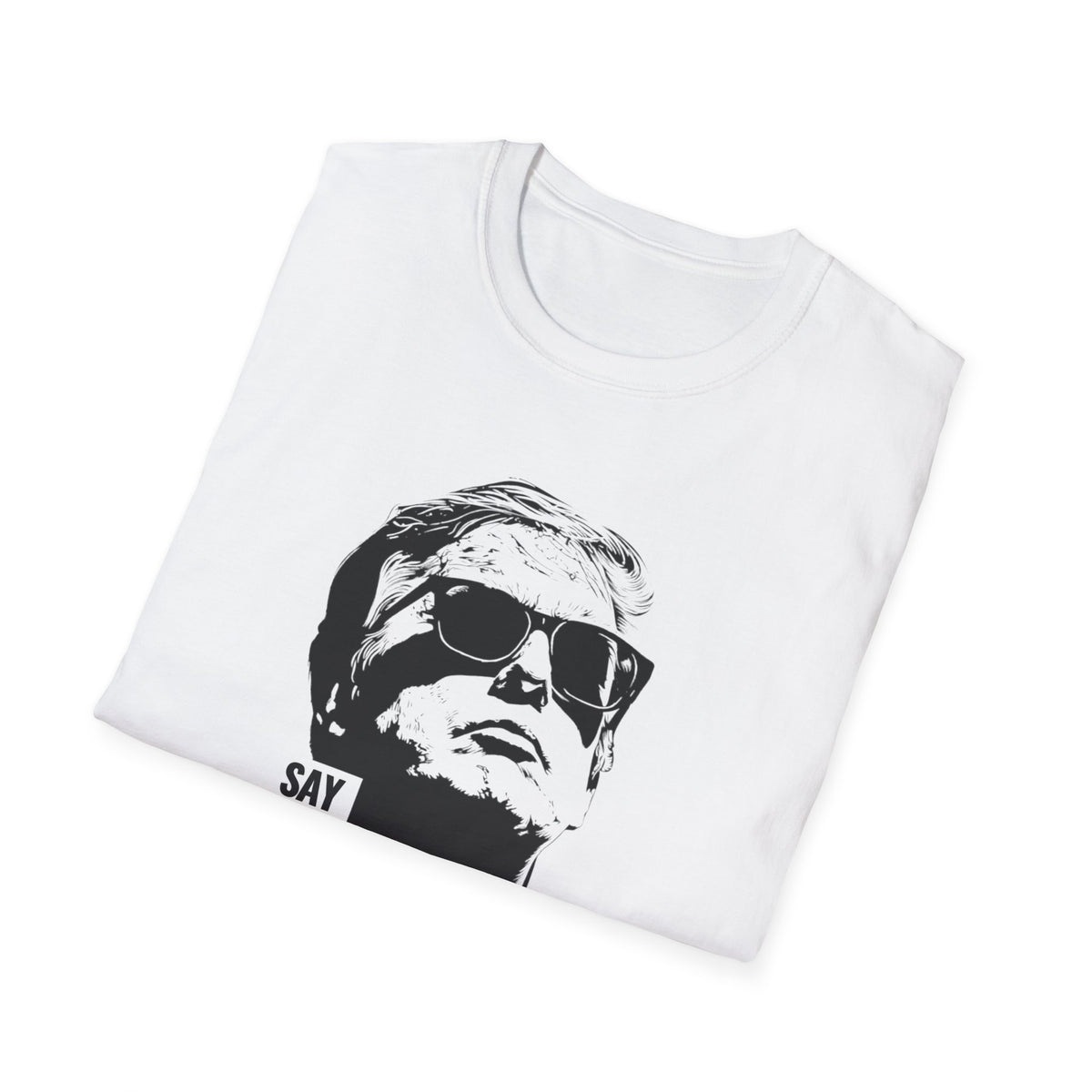 Unisex Softstyle T-Shirt, Whats My Name Shirt Minimal Trump Tee, Streetwear Graphic Tee, Funny Political Shirt, Trendy Minimalist Shirt
