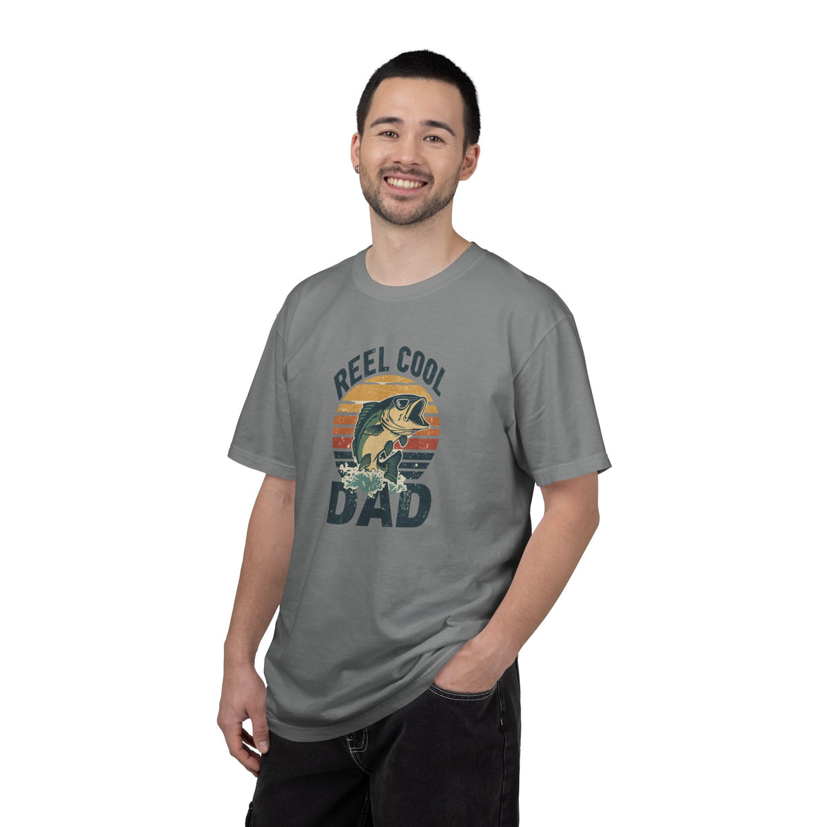 Unisex Garment-Dyed T-shirt,Reel Cool Dad Fishing Shirt, Funny Fishing Dad Shirt, Father’s Day Fishing Gift