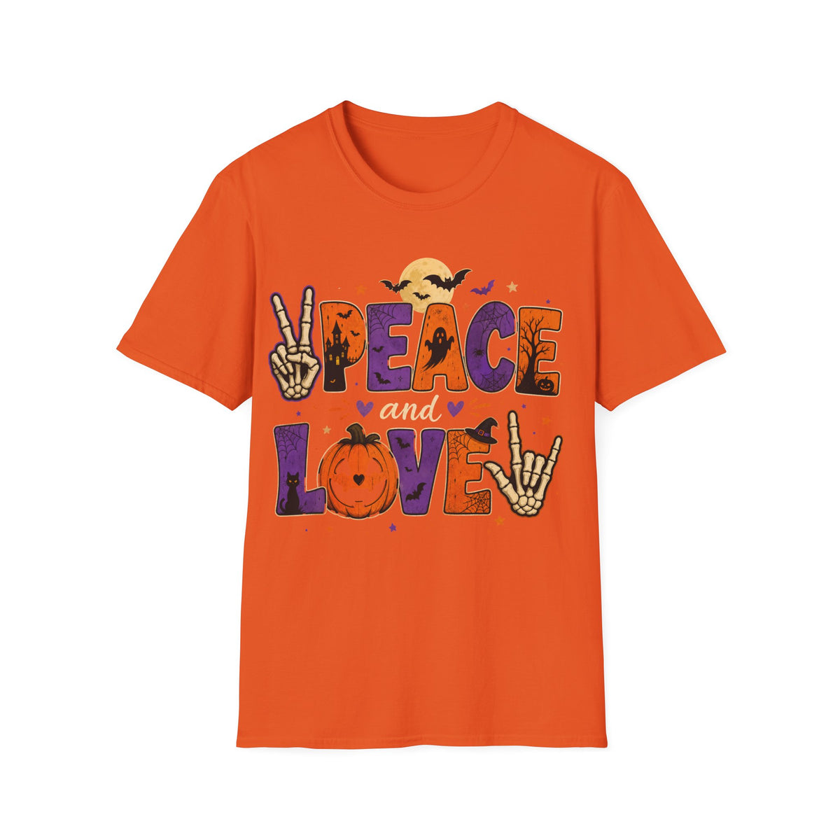 Unisex Softstyle T-Shirt, peace and love shirt