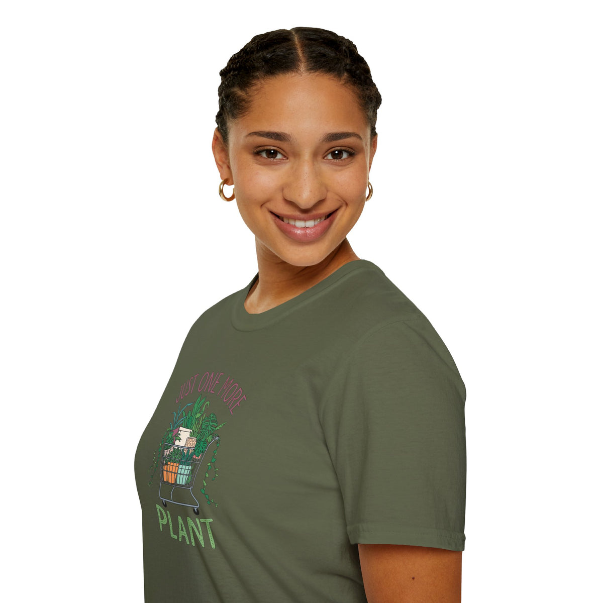 Unisex Softstyle T-Shirt, Just One More Plant Shirt, Plant Addiction Tee, Funny Garden Shirt, Plant Mom Gift, Spring Plant Lover T-Shirt