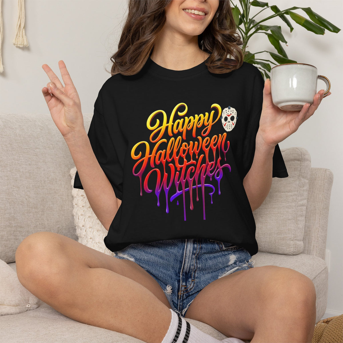 Unisex Garment-Dyed T-shirt, happy halloween shirt