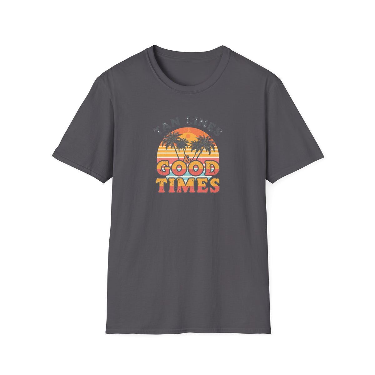 Unisex Softstyle T-Shirt, tan lines good times