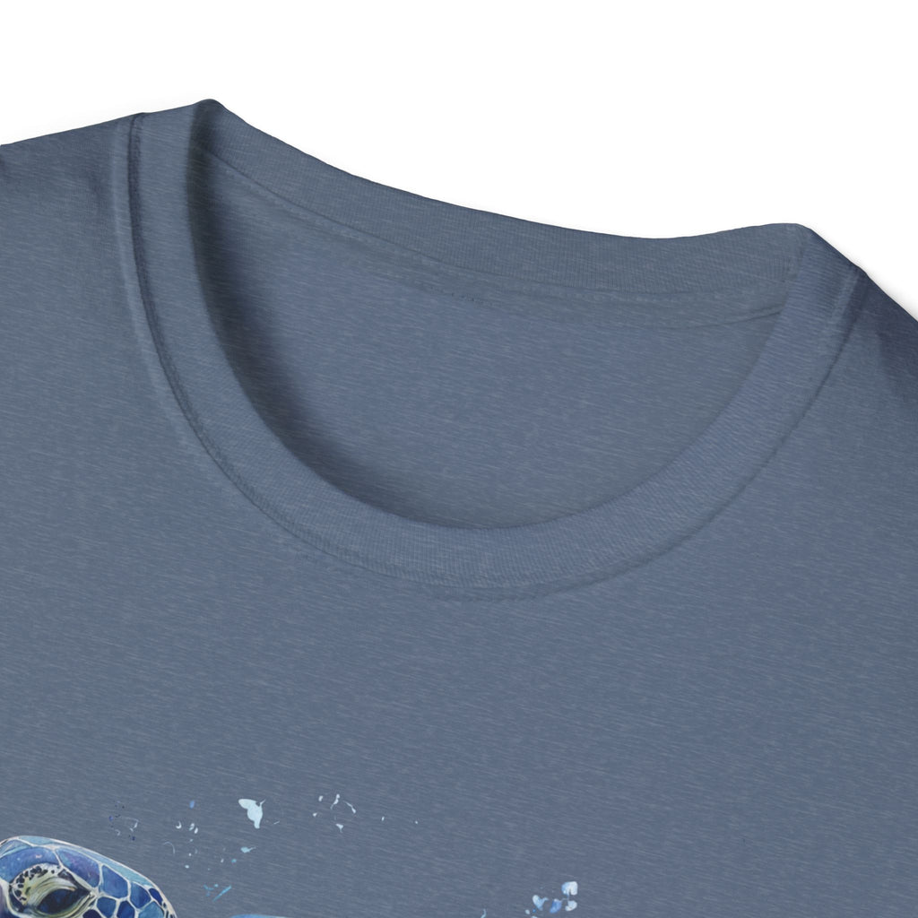 Unisex Softstyle ,T-Shirt Water Color Sea Turtle