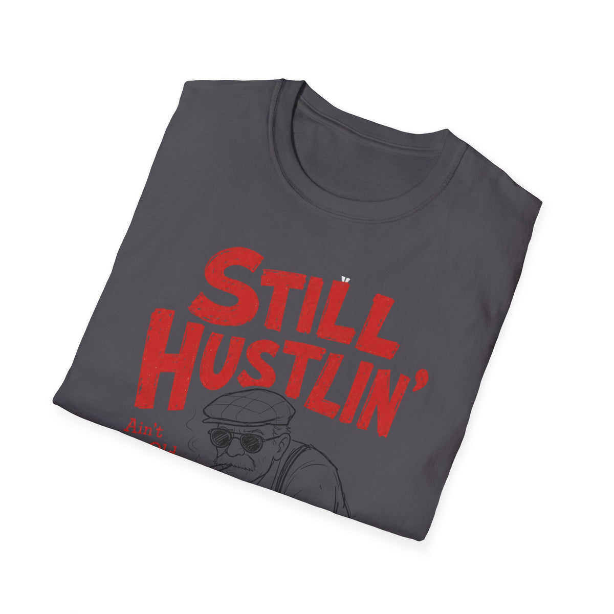 Unisex Softstyle T-Shirt, pool player still hustling