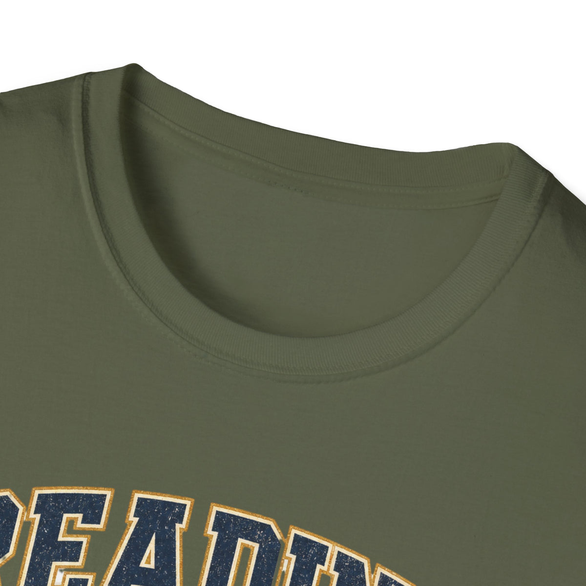 Unisex Softstyle T-Shirt, Reading Is My Playbook Shirt, Varsity Book Lover Tee, Football Coach and Reader Gift