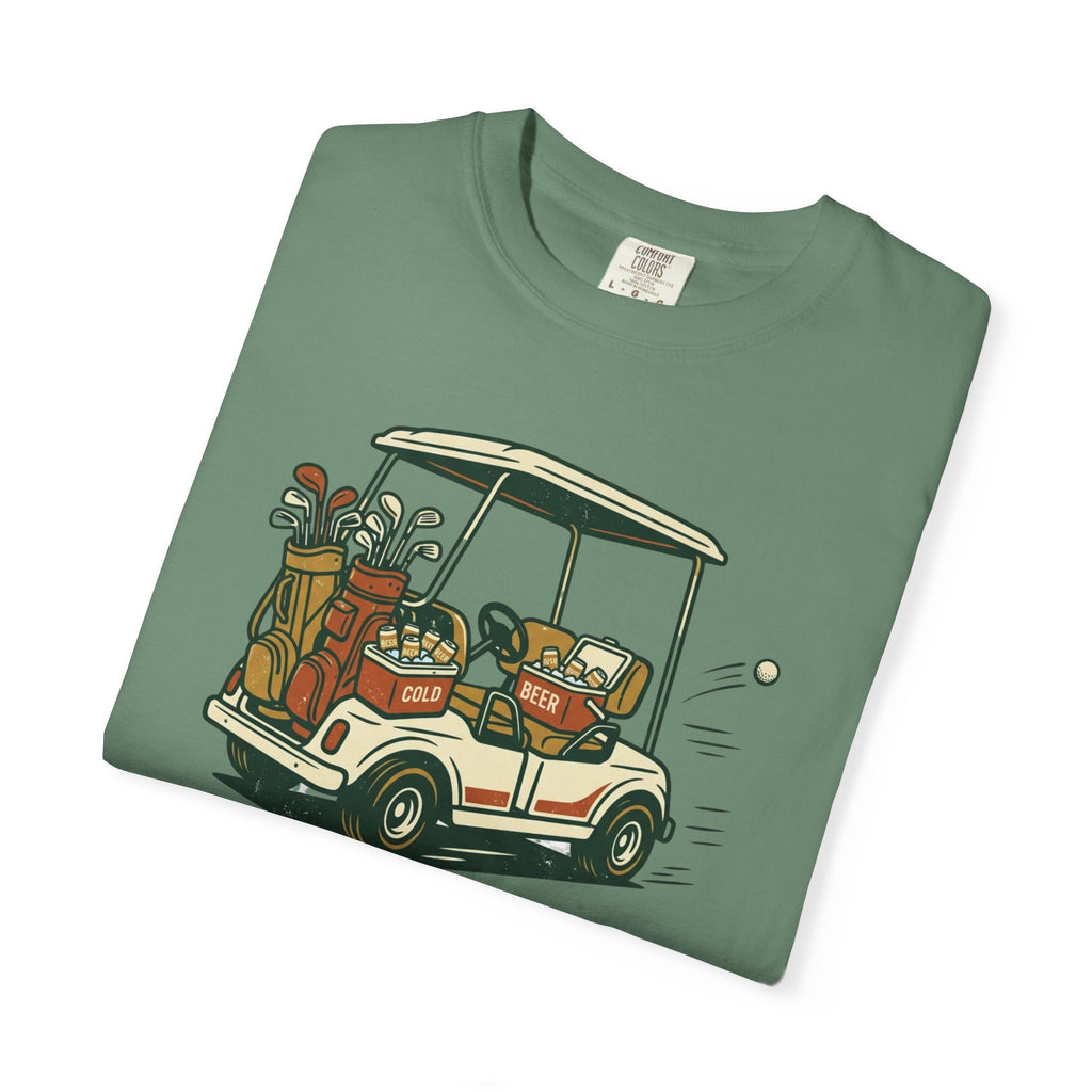 Unisex Garment-Dyed T-shirt, Funny Golf Cart Beer Shirt, My Own Cart My Own Beer, Golfer Gift T-Shirt