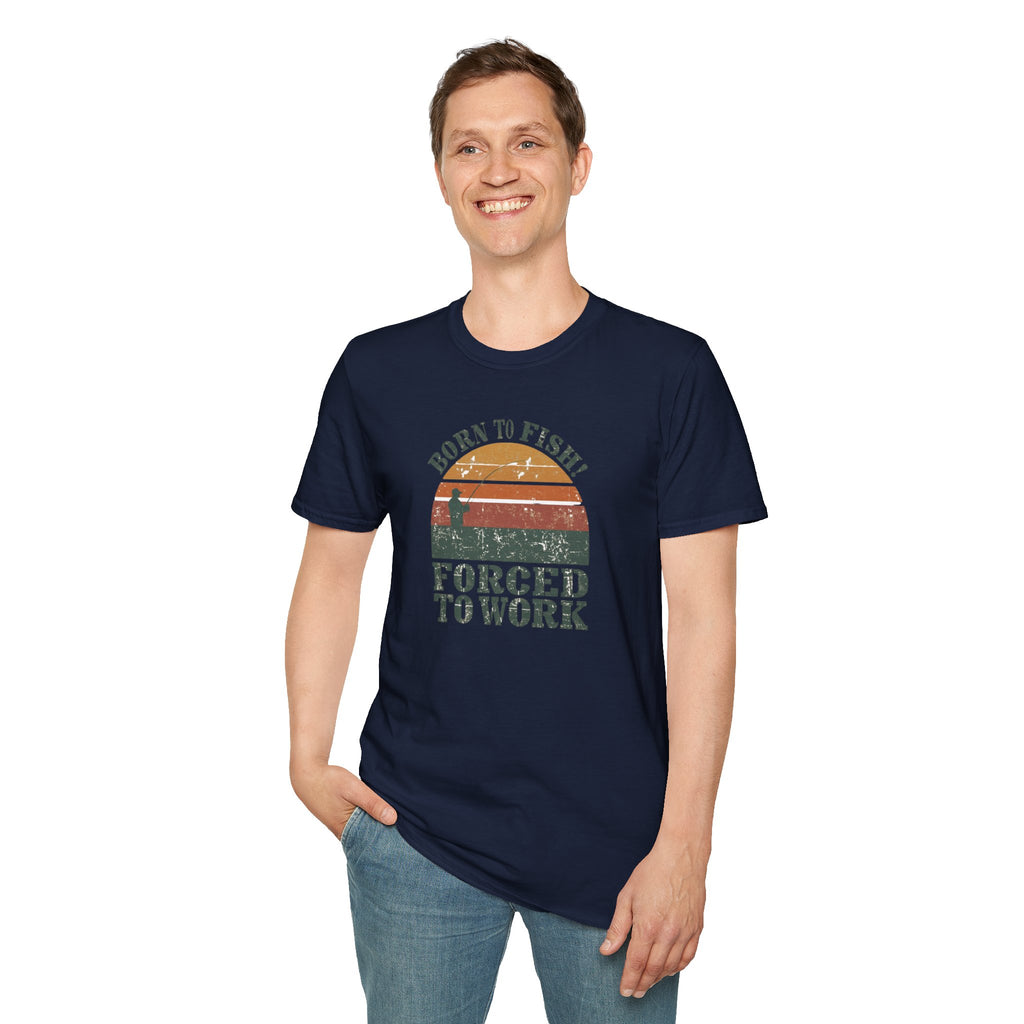 Unisex Softstyle T-Shirt, born to fish