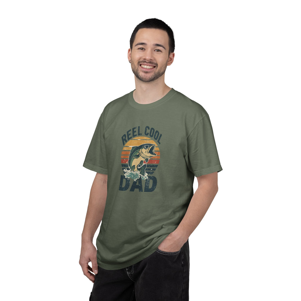 Unisex Garment-Dyed T-shirt,Reel Cool Dad Fishing Shirt, Funny Fishing Dad Shirt, Father’s Day Fishing Gift