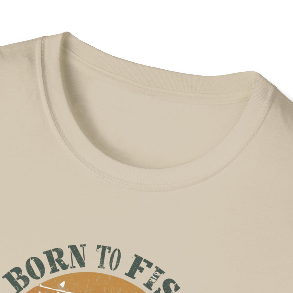 Unisex Softstyle T-Shirt, born to fish
