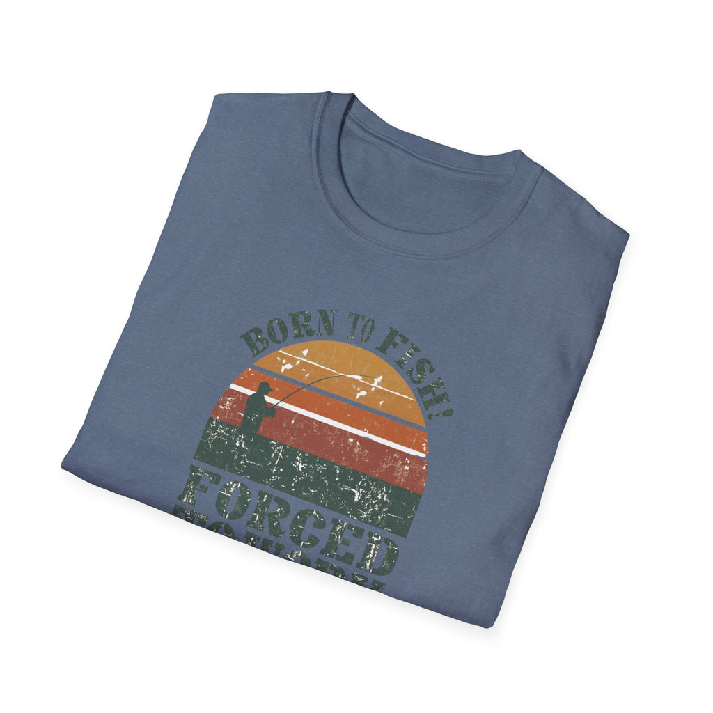 Unisex Softstyle T-Shirt, born to fish
