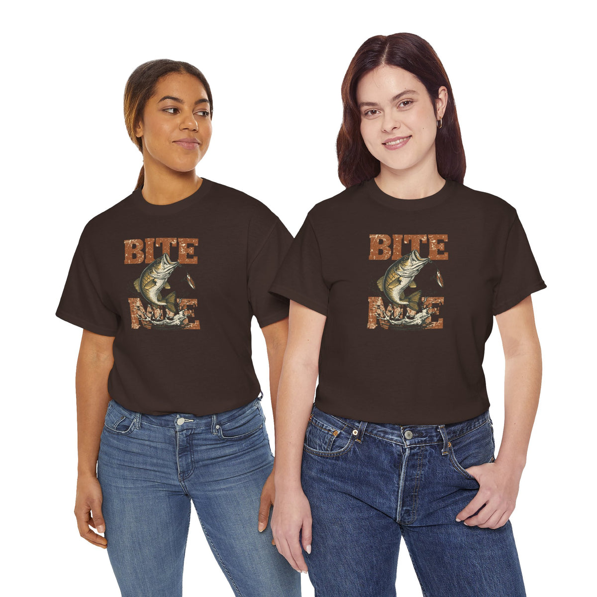 Unisex Heavy Cotton Tee, bass fishing, bite me shirt